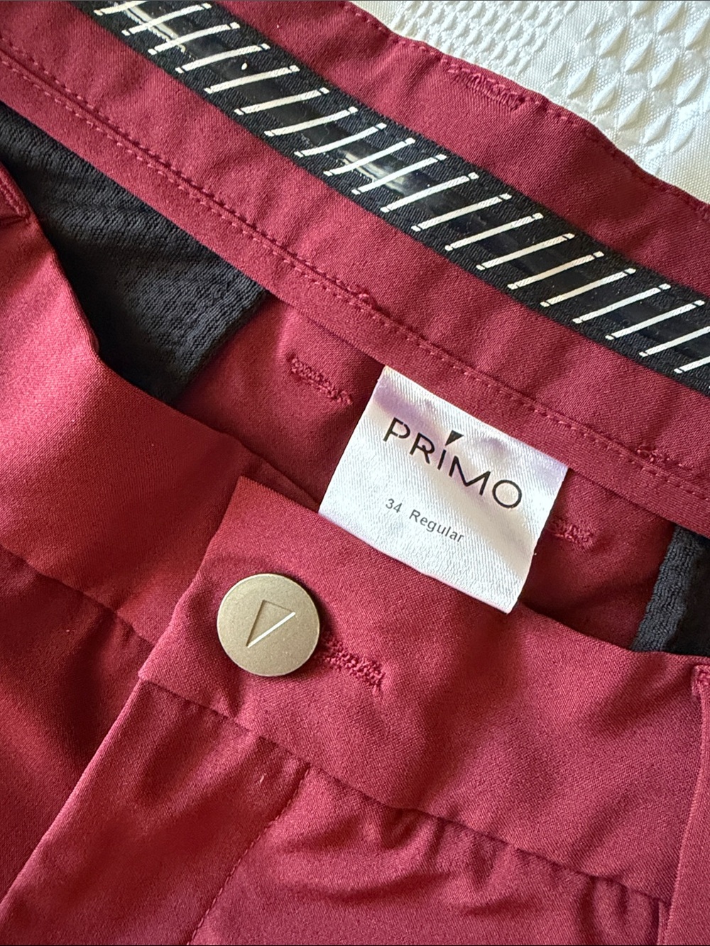Men's Burgundy Primo Golf Joggers - Picture 3 of 5
